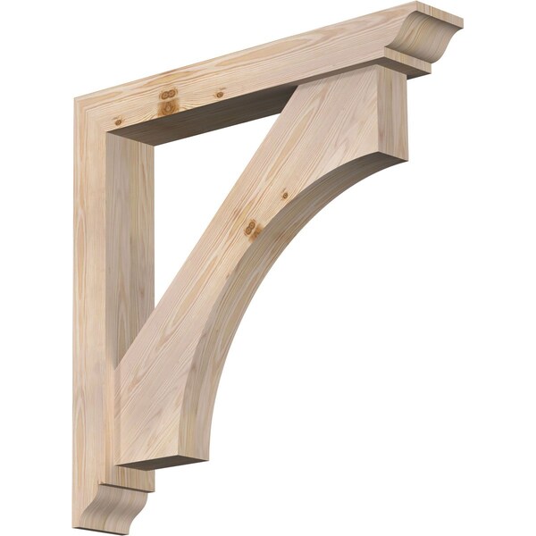 Ekena Millwork Westlake Traditional Smooth Bracket w/ Offset Brace, Douglas Fir, 5 1/2"W x 34"D x 34"H BKT0604X34X34WTL01SDF - main